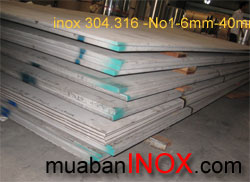 Inox 304, 316, 201, 2B. Tấm 6mm, 30mm.  1m5, 6m